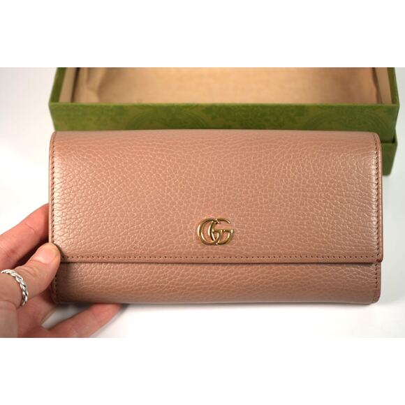 Gucci GG Marmont Long Wallet Beige w/ Box FREE COA - Picture 1 of 12